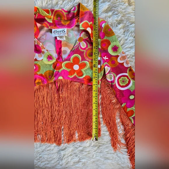 🌸 Boho Chic Floral & Fringe Crop Top - M 🌸 - Picture 15 of 16